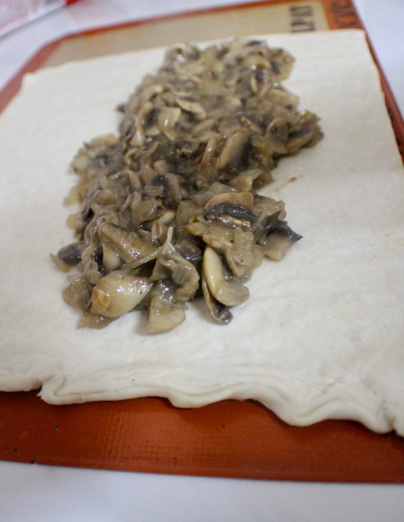 mushroom filling for a giant boureka 