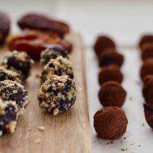 mini vegan chocolate coconut truffles