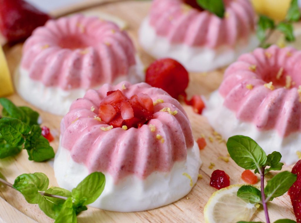 lemon and strawberry sorbet