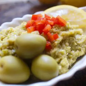 creamy green olive dip