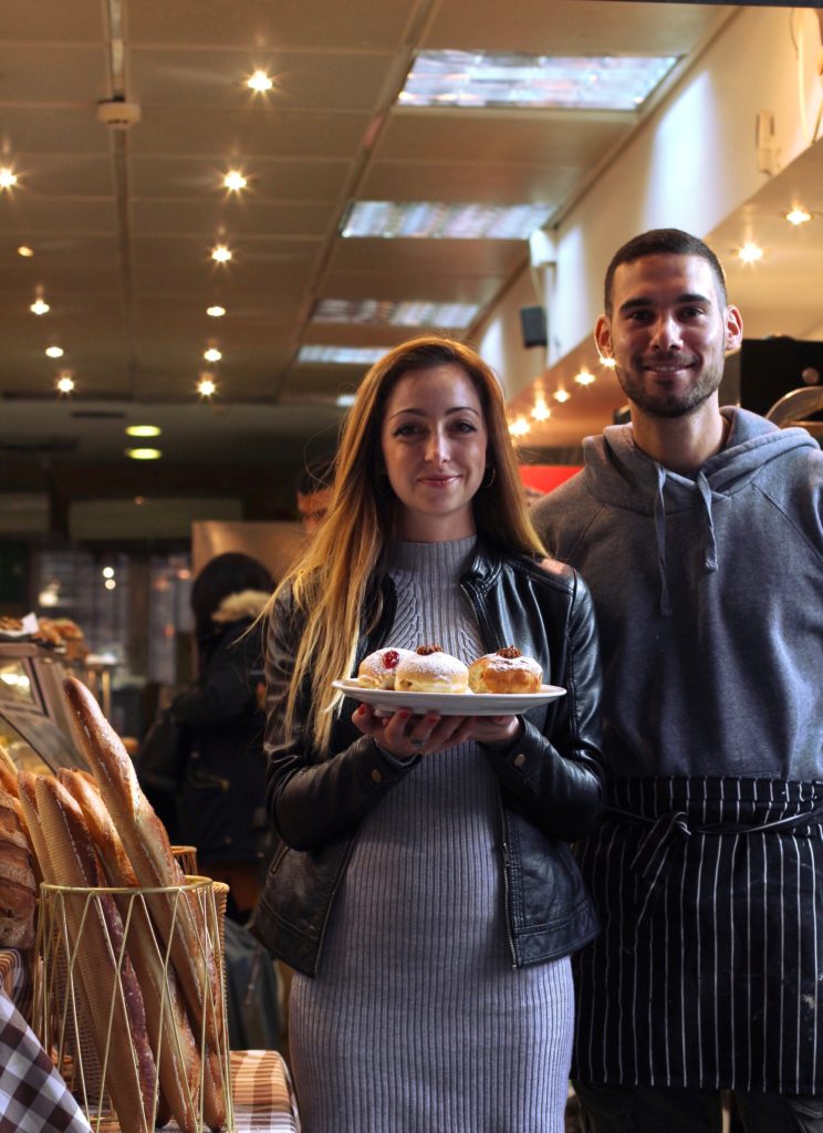 with the owner of the bakery 