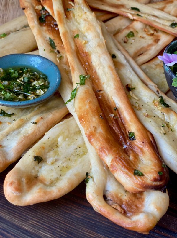 Crispy Focaccia Bread with Garlic Herb Oil - Soul&Streusel