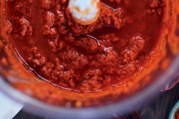 homemade harissa chili paste