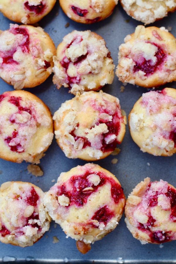 raspberry citrus burst mini muffins