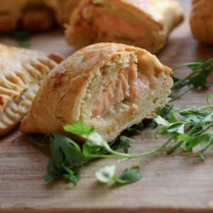 salmon brioche hot pockets