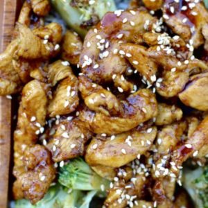 plate of Mongolian crispy chicken