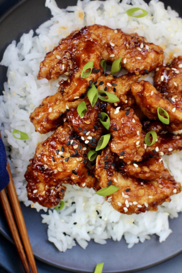 Sticky Maple Sesame Chicken - Soul&Streusel