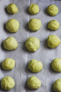 portioned balls of tortilla dough 