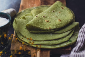 green tortillas stacked