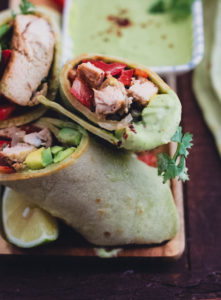 sliced chicken goddess wrap 