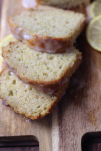 golden edges on a lemon loaf 