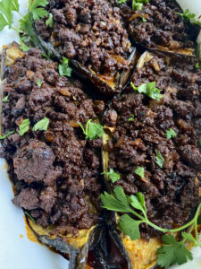 stuffed eggplant boats 