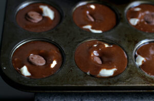 stuffed muffins ready for the oven 