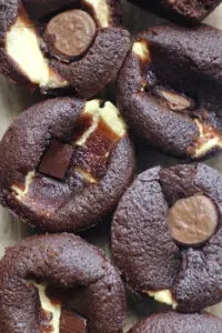 plate of chocolate muffins