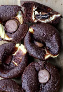Oreo stuffed chocolate muffin