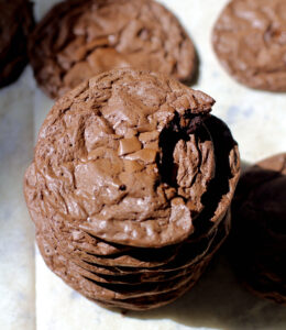 stack of chocolate passover cookies