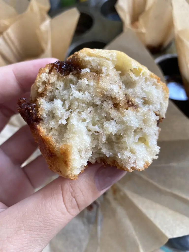 fluffy banana pancake muffin 