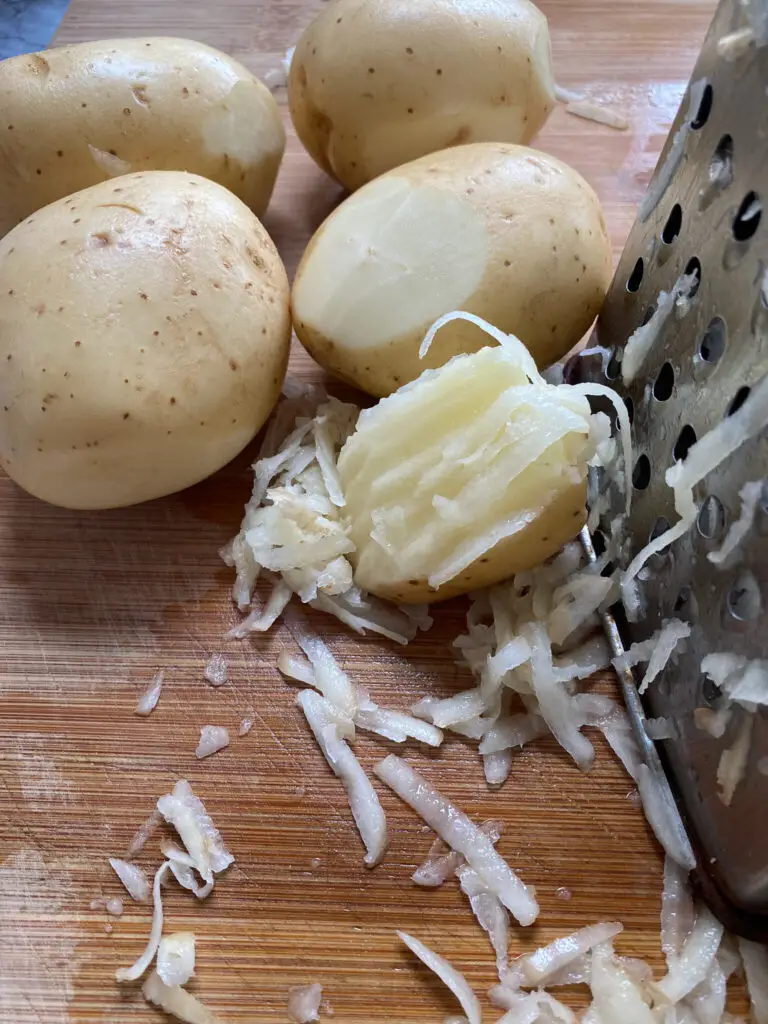 peeling potatoes 