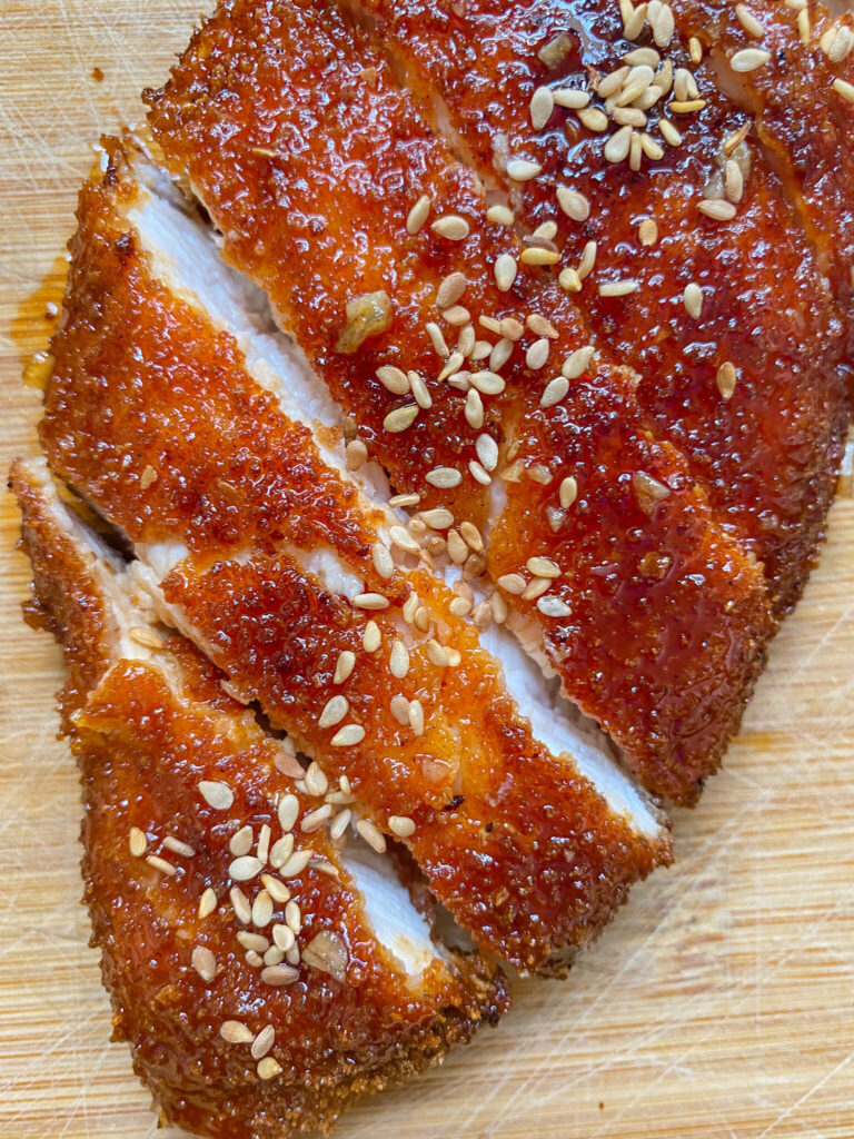 sliced maple bourbon Katsu 