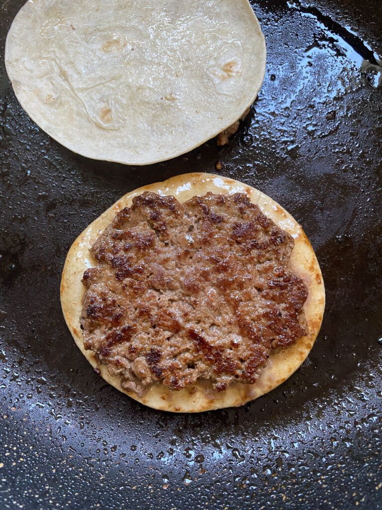 mini burger smash taco ready!