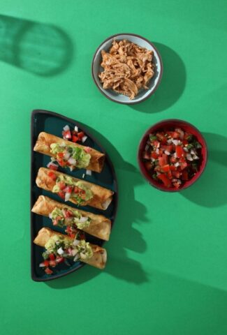 pulled chicken taquitos