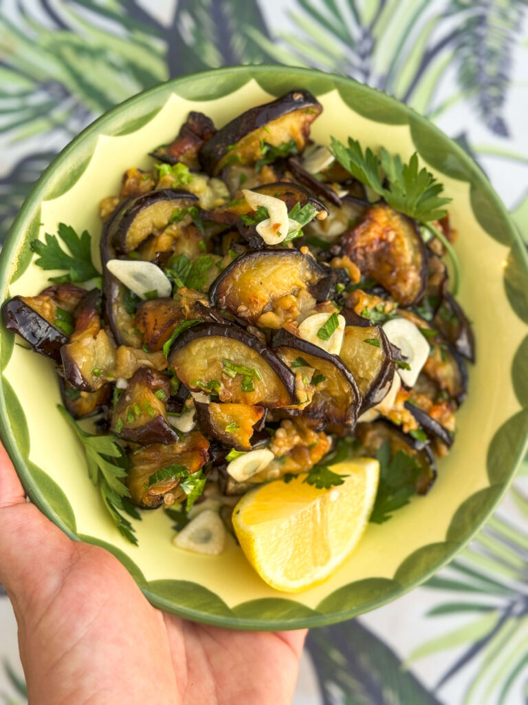 Tangy herb eggplant dip 