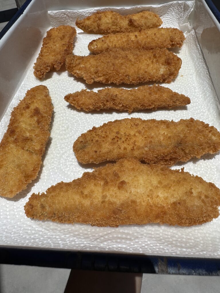 Coated fish fingers 